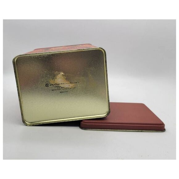 Vintage Strawberry Faux Wooden Metal Tin Box - Picture 7 of 7